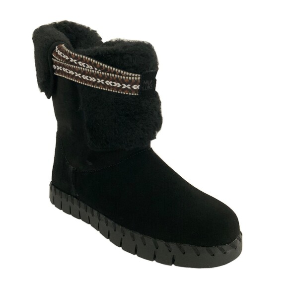 Muk Luks Suede Bootie Size 7 Water Repellent Wool Blend Lining Foam Insole - Picture 1 of 12